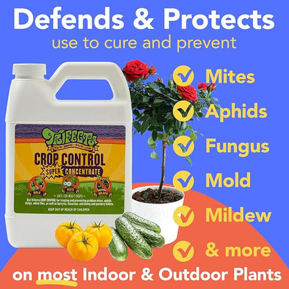 Trifecta Crop Control Super Concentrate All-in-One Natural Pesticide, Fungicide, Miticide, Insecticide, Help Defeat Spider Mites, Powdery Mildew, Botrytis, Mold, and More on Plants 4 OZ