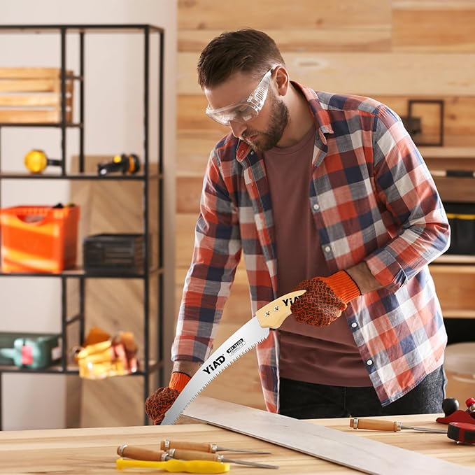 Hand Pruning Saw, 13" Curved Blade Handsaw, Hunting Saw Gardening Hand Tools Wood Working Tools, Tree Branch Cutter Wood with Hanging Scabbard for Tree Trimming Woodworking Hunting Camping