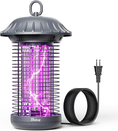 Buzbug LED Bug Zapper Indoor Outdoor, Up to 50,000 Hrs Lifespan Lamps, 6.5ft Power Cord, High-Voltage, Mosquito Zapper, Fly Trap Mosquito Trap, Fly Killer Fly Zapper -MO008C (Pewter)