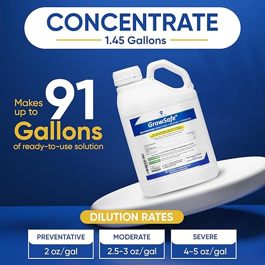 GrowSafe Bio-Pesticide, Organic and Natural Miticide, Fungicide and Insecticide (1.45 Gal)