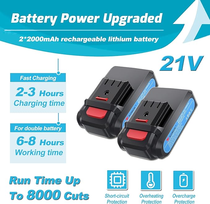 KOMOK Electric Pruning Shears with LED Display, Professional Cordless Electric Pruner, Battery Operated Pruners with 2 Lithium Batteries, 1.2" Cutting Diameter, 6-8 Working Hours for Efficient Pruning