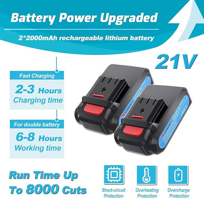 KOMOK Electric Pruning Shears with LED Display, Professional Cordless Electric Pruner, Battery Operated Pruners with 2 Lithium Batteries, 1.2" Cutting Diameter, 6-8 Working Hours for Efficient Pruning