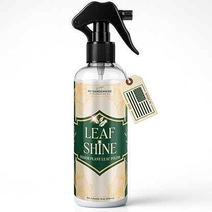 Leaf Shine Spray for Indoor Plants – Plant Leaf Cleaner & Shine for Real House Plants – Fragrance-Free, Non-Sticky, Streak-Free Finish, 16 fl oz