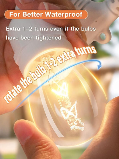 addlon 48 FT Outdoor String Lights Commercial Grade Weatherproof, 18 Edison Vintage Bulbs, 15 Hanging Socketsand 3 Spare Bulbs, ETL Listed Decorative Cafe Patio Lights for Bistro Garden, White