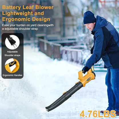 Leaf Blower, 20V Leaf Blower Cordless with 2 X 6.0Ah Batteries and Charger Included, 540CFM 170MPH & 6 Speed Mode, Handheld Electric Leaf Blower for Lawn Care, Yard, Garden and Dust