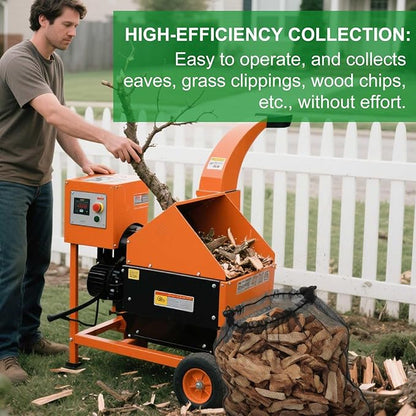 Boao 2 Pcs Wood Chipper Shredder Bag 24" x 48" Leaf Mulcher Shredder Collection Bags, Lawn Tractor Leaf Bag Wood Chipper Cover for Electric Shredders Lawn Tractor Machine Universal Part