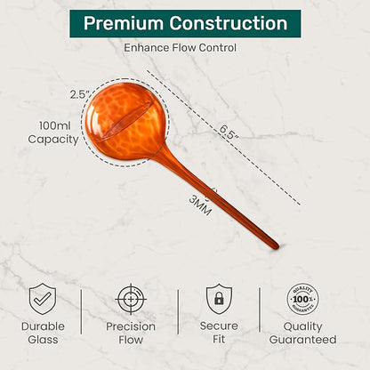 LGL Plant Watering Globes - Automatic Self Watering Globes. Decorative Self Watering Planter Inserts. Self Watering Spikes to Support Plant Health. 4 Pack x 100ml.
