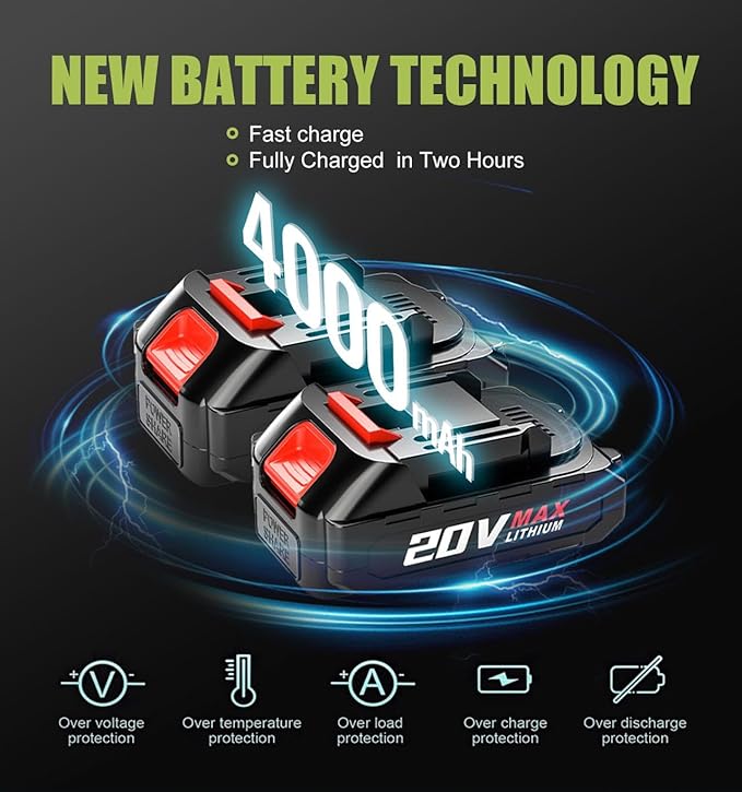 Mini Chainsaw Crodless, 6-Inch Small Chainsaw Electric Chain Saws with 2 Batteries Powered, Super Handheld Protable Saws For Tree Cutting, Tree Branches, Courtyard and Garden Tool