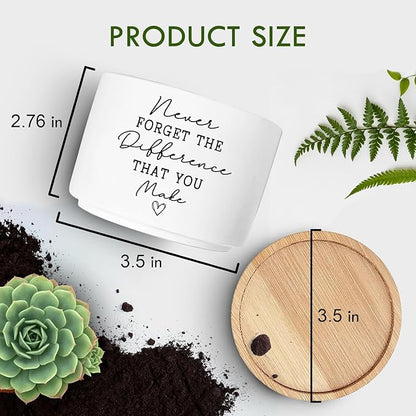 Coworker Thank You Gifts, Funny Succulent Plant Pot, Flower Cactus Planter Gifts, Farewell Going Away Appreciation Inspirational Gifts for Women Men Boss Lady Manager Coworkers (No Plants)