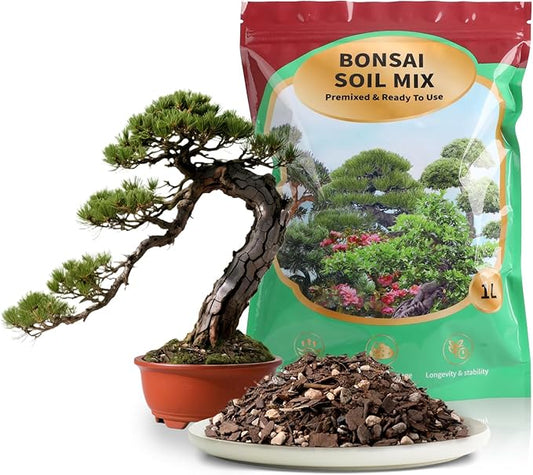 Premium Bonsai Soil 4qt- Aerated & Fast-Draining for Bonsai Pots, Promotes Healthy Growth