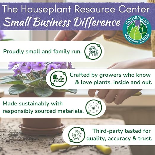 African Violet Fertilizer | Premium Liquid Plant Food for Strong Roots & Lush Blooms | Gentle, Balanced 3-3-3 Formula with Essential Micronutrients | Sea Kelp, Humic & Fulvic Acid | Made in USA | 8 oz