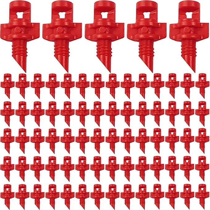 RONYOUNG 210PCS 360 Degree Misting Nozzle Irrigation, Sprinklers Sprayer for Garden Irrigation System, Micro Sprayer Refraction Automizing Drippers