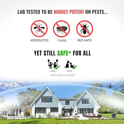 Mosquito Magician Ready to Use Liquid Solution – Kills Mosquitoes, Fleas & Fire Ants – Use with Mosquito Foggers, Sprayers & Misting Systems – Pet & Yard Safe for Lawns, Patios, Outdoors, 2 Gallon