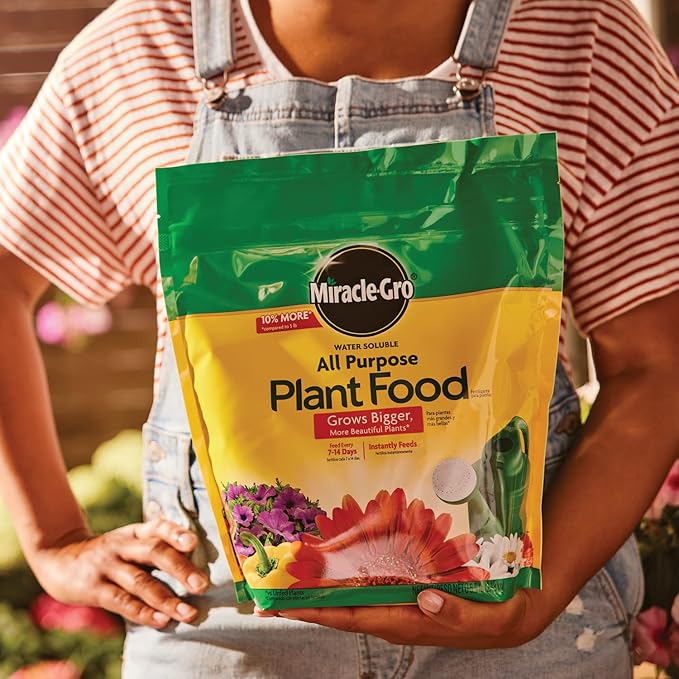 Miracle-Gro Water Soluble All Purpose Plant Food, Feed Flowers, Vegetables, Roses, Shrubs, and Houseplants, 5.5 lb.