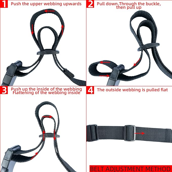 KUNN Garden Tool Belt,Durable Adjustable Tool Belt Waist Pouch with 4 Pocket for Women Men Gardeners Florist Red