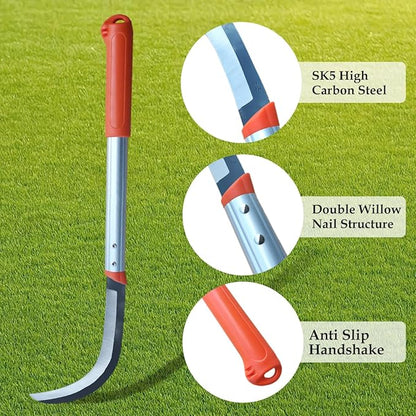 Japanese Weeder, Garden Tools, Scythe, Manual Mowing, Trimming Lawn - 22.83"