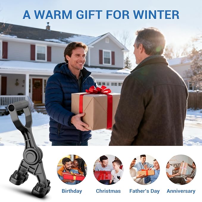 Universal Extension Shovel Handle, 5-Angle Adjustable Back Saver Attachment, ABS-GF Secondary Handle for Snow Shovel/Weedeater/String Trimmer/Rake & More Gardening Yard Tools Gifts for Men