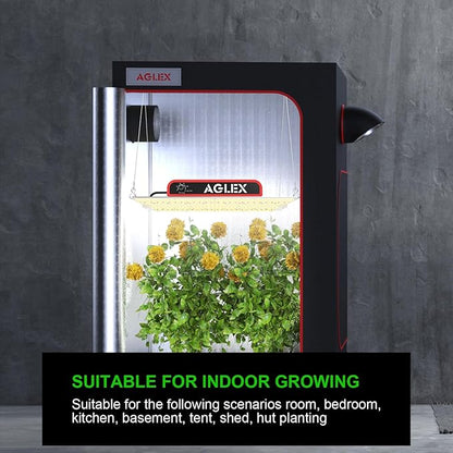 AGLEX 180W Full Spectrum LED Grow Light with UV & IR, 528 LEDs Dimmable, High PPFD, 4x5 ft Coverage, Daisy Chain for Indoor Plant Growing Seeding Starting Veg Flower- K2000