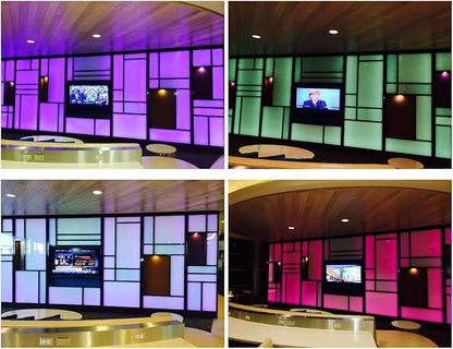 CBconcept® 65 Feet RGB Color Changing 120 Volt High Output LED SMD5050 Flexible Flat LED Strip Rope Light - Commercial Grade, Indoor Outdoor use, Ready to Plug n Shine