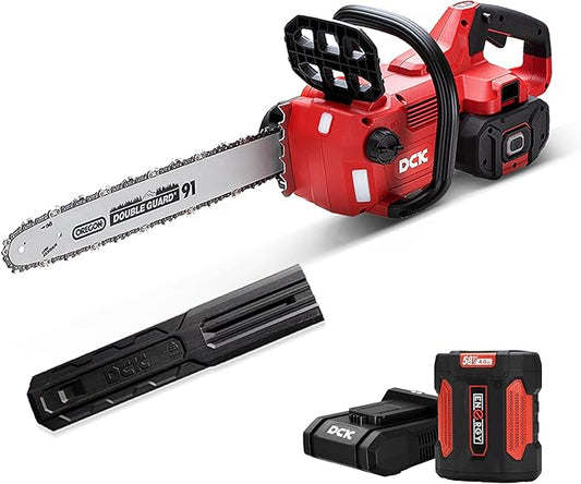 58V Cordless Chainsaw Electric Brushless Chain Saw, 16 Inch Battery Powered Chainsaw with 4.0Ah Battery and 5A Charger for Wood Cutting, Light Felling, Limbing, Firewood, Pruning (KDCS58161BDM)