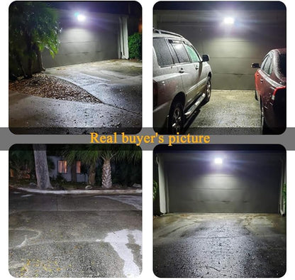 3 Pack 60W Led Flood Light, Outdoor Spotlight, Super Bright Work Light with Plug, IP66 Waterproof (White Light), 5400lm, 6500K, Garage, Backyard, Security Lights Outdoor
