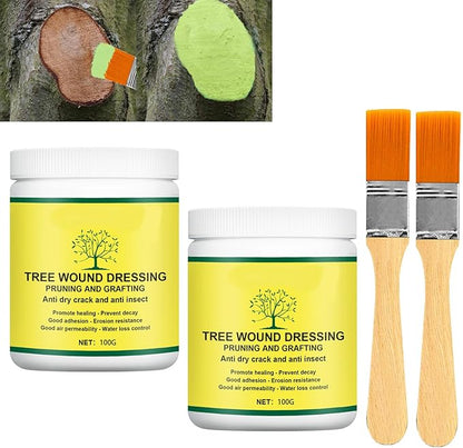 Tree Wound Sealer, Tree Wound Pruning Sealer, Tree Grafting Paste, Bonsai Cut Paste, Pruning Sealer, Plant Grafting Paste Smear Tree Repair Ointment Agent Repair Tools (2Pcs)