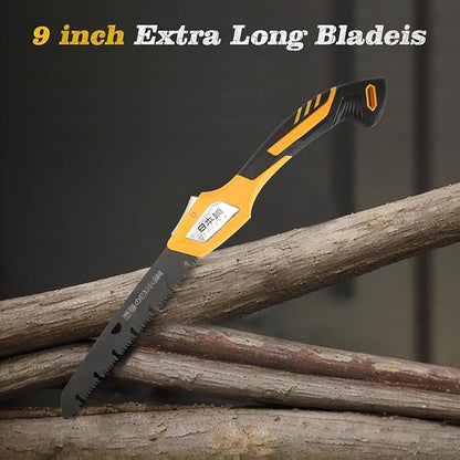 Folding Camping Saw Pruning Hand Saw, Portable Survival Saw Backpacking Tree Limb Cutter Garden Pruner tool for Camping, Dry Wood and Trees
