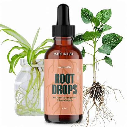 Root Drops - Liquid Rooting Hormone | Fast Propagation, Stronger Roots, Less Shock | Works in Water, Soil, Leca, Moss | for All Indoor Houseplants Like Pothos, Monstera, Philodendron (4 oz)