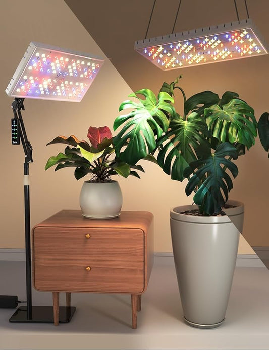 LetPot 60 Watt Plant Grow Lights for Indoor Plants Full Spectrum, Smart APP Control, 8-Level Adjustable Light, Hanging & Stand Use, Aluminum Cooling, 270° Foldable, 360° Rotation, 2x2ft Coverage