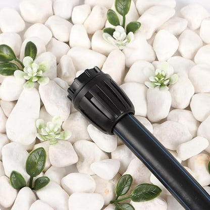 RedChili 14 Pcs 1/2 Inch Irrigation Tubing End Plug Fittings, (1/2" ID x0.6-0.65" OD) 16mm Drip Tubing Barbed Locked Nuts Connectors Anti-Drop 1/2" Plug Parts for Garden Lawn Irrigation System