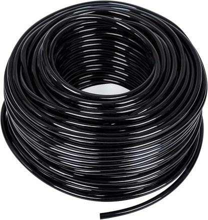 MIXC 200ft 1/4 Inch Black Distribution Tubing Drip Irrigation Hose Garden Watering Tube Line