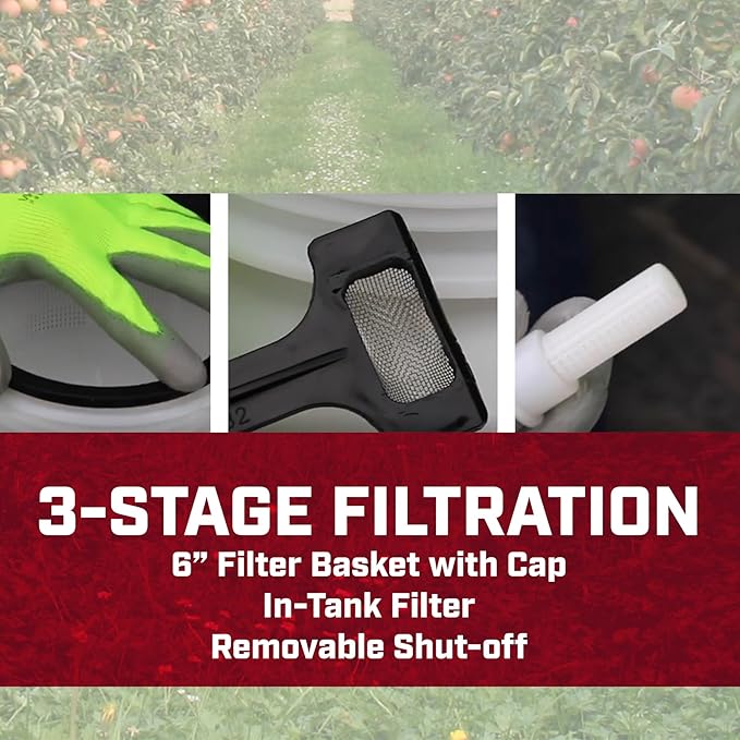 Chapin International 63924 4-Gallon 24V Extended Spray Battery Backpack Sprayer, with Adjustable Brass Nozzle, 1-Pack, Translucent White