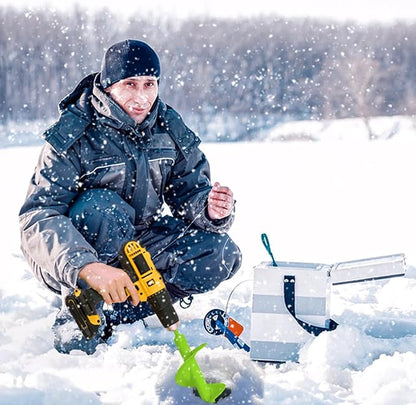 Upgraded Garden Auger Drill Bit 4 x 16”,Double Blade Heavy Duty Garden Auger Bit,Ice Drill Auger-3/8" Hex Drive Drill, for Planting Bulb & Bedding Plant Augers