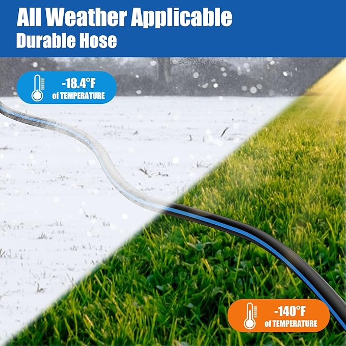 Flexible Short Garden Hose 5/8” 10FT: Hybrid Rubber Portable Length Hose - Lightweight Water Hose with Male to Female Fittings - Tangle-Free Hose for Cleaning Park, Dark Blue