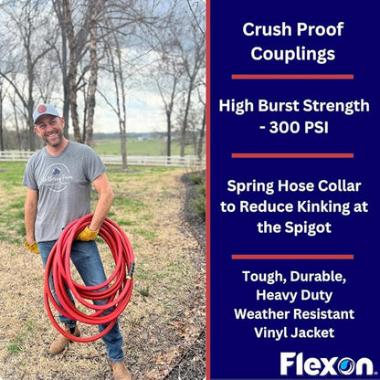 Flexon 5/8" x 150ft Farm & Ranch Garden Hose