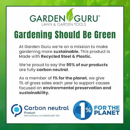 Garden Guru Transplanter Trowel Shovel - Stainless Steel - Rust Resistant - Ergonomic Grip - Perfect Hand Shovel Tool for Gardening Weeding Transplanting and Digging in Garden Beds (2 Pack)