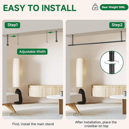 2 pcs Hanging Planters Rod – Plant Hanger Indoor for Window Ceiling, Hanging Plant Shelf for Wall Planter House Plants, Plant Shelves Metal Holder Bar 47.5In (Pots, Plants, Chains not Included)