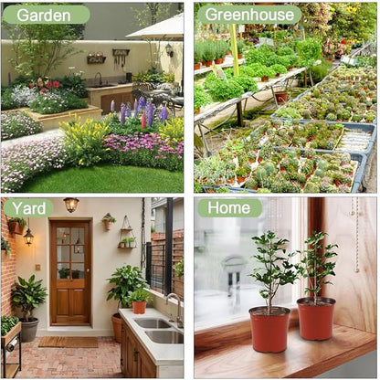 100 Pcs Plant Nursery Pots, 4 Inch Small Plant Seedling Pots with Labels Plastic Plant Flower Pots with Drainage Holes Indoor Outdoor for Succulent Cutting Transplanting