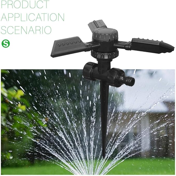 Sprinkler for Yard, Automatic Water Sprayer Irrigation for Garden, 360 Degree Rotating Lawn Sprinkler Coverage, Adjustable Angle Water Sprinklers for Yard Lawn Greenhouse Vegatable Watering
