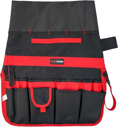 MELOTOUGH Bucket Caddy Organizer Bucket Tool Organizer for Garden Tools Fit 3.5 to 5 Gallon Bucket (Red)