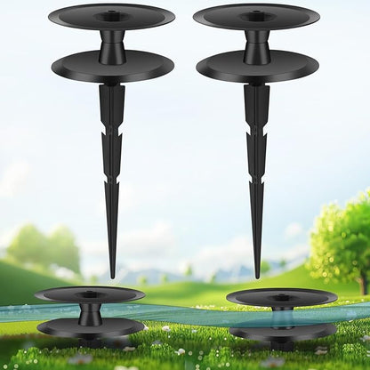 2PCS Metal Garden Hose Guide Spike, Hose Guides for Garden Heavy Duty, Cast Iron Garden Hose Guides for Outside, Rustproof Coated Hose Guide Stakes for Lawn & Yard, Plant & Flower Bed Protection