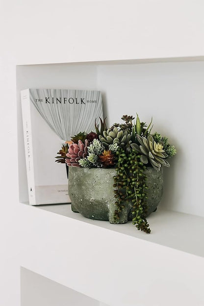 Artificial Succulent Plants Fake Assorted - 16 Pack - Unpotted Face Succulent Plants - Realistic Textured Succulents Picks - Fake Plants for Decoration - Faux Aloe Cactus Plant Bulk