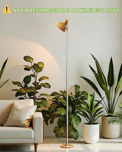 yadoker Plant Grow Light for Indoor Plant, Aluminum Wood Grain LED Grow Light,Elevating Plant Lamp,Height Adjustable,Automatic Timer with 8/12/16Hours,10-Level Brightness,Ideal for Large Plant Grow