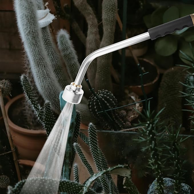 DOITOOL Watering Wand Heavy Duty, Metal Garden Hose Wand 18 Inches Long Hose Nozzle Sprayer with Flow Control for Watering Hanging Baskets and Shrubs (400 Holes)