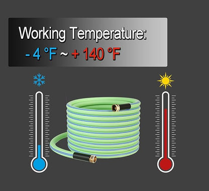 Atlantic Heavy Duty Garden Hose 25 ft x 5/8 Inch Green Color Water Hose (25 Feet)