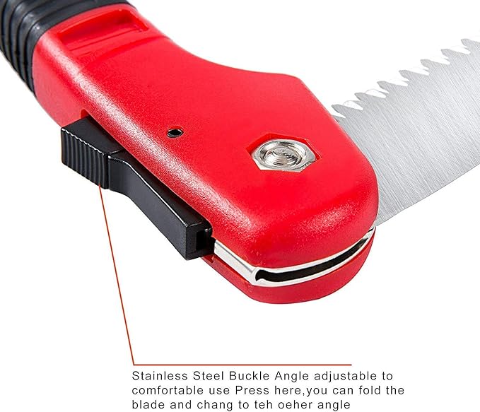 FLORA GUARD 7.7-Inch Folding Saw, Pruning Hand Saw with Triple-Cut Razor Teeth for Wood Cutting, Tree Trimming, and Camping