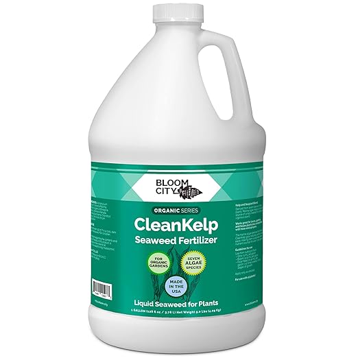 Bloom City Organic Liquid Seaweed and Kelp Fertilizer Supplement (128 oz) Concentrated Makes 750 Gallons