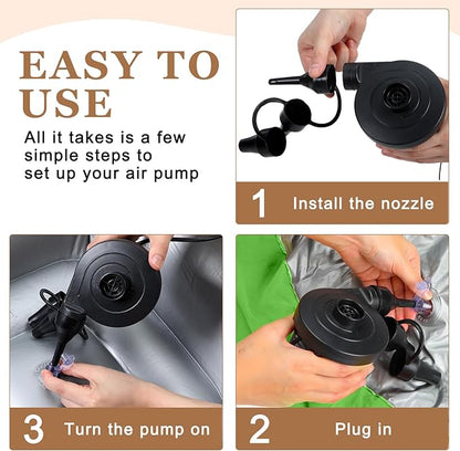 Realspring 6 Pcs Bean Bag Chairs for Adults Inflatable Chairs with Electric Air Pump,Blow up Couch Folding Portable Inflatable Couch Lazy Sofa for Reading Living Room Camping (Coffee,Orange,Green)