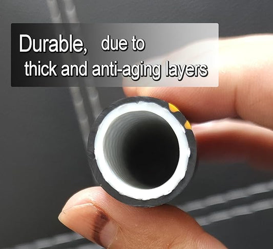 Atlantic Heavy Duty Garden Hose 4 ft x 5/8 Inch Black Color, Short Connection Leader Hose with Solid Brass Connectors (4 Feet)