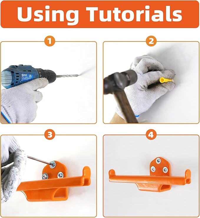 Backpack Leaf Blower Hanger with Tube Hook, 3 Pack Backpack Sprayer Wall Mount, Heavy Duty Chainsaw Wall Mount Stand Accessories Garage Organization Storage